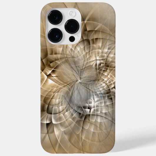 Earth Tones抽象芸術モダンFractal Artテクスチャ Case-Mate iPhoneケース (裏面)