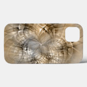 Earth Tones抽象芸術モダンFractal Artテクスチャ Case-Mate iPhoneケース (裏面 (横))