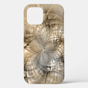 Earth Tones抽象芸術モダンFractal Artテクスチャ iPhone 12ケース