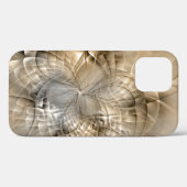 Earth Tones抽象芸術モダンFractal Artテクスチャ Case-Mate iPhoneケース (裏面 (横))
