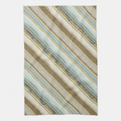 Earth Tones金ゴールドクリスマスパターン#28 ID1009 キッチンタオル (縦)