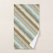 Earth Tones金ゴールドクリスマスパターン#28 ID1009 バスタオルセット (ハンドタオル)