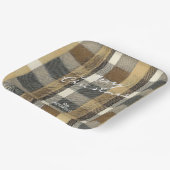 Earth Tones金ゴールドクリスマスパターン#7 ID1009 ペーパープレート (傾斜あり)