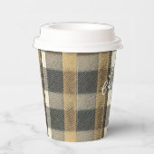 Earth Tones金ゴールドクリスマスパターン#7 ID1009 紙コップ (右)