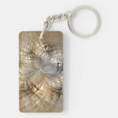 Earth Tones Abstract Modern Fractal Art Texture キーホルダー (裏面)