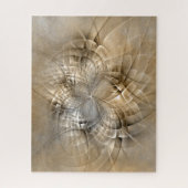 Earth Tones Abstract Modern Fractal Art Texture ジグソーパズル (縦)
