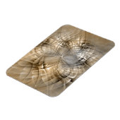 Earth Tones Abstract Modern Fractal Art Texture マグネット (左側)