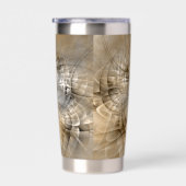 Earth Tones Abstract Modern Fractal Art Texture 保温保冷タンブラー (右面)