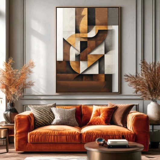 Earth Tones and Collage ポスター