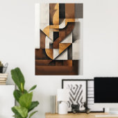 Earth Tones and Collage ポスター (ホームオフィス)