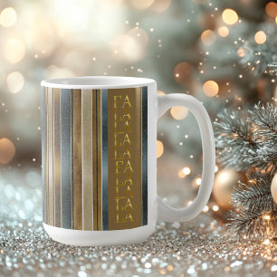 Earth Tones Christmas Fa La La Pattern#27 ID1009 コーヒーマグカップ