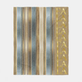 Earth Tones Christmas Fa La La Pattern#27 ID1009 フリースブランケット (正面)