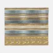 Earth Tones Christmas Fa La La Pattern#27 ID1009 フリースブランケット (正面(横))