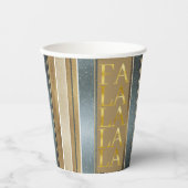 Earth Tones Christmas Fa La La Pattern#27 ID1009 紙コップ (正面)