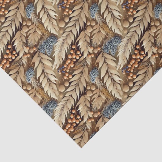 Earth Tones Christmas Merry Pattern#21 ID1009 薄葉紙 (詳細)