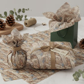 Earth Tones Christmas Merry Pattern#21 ID1009 薄葉紙