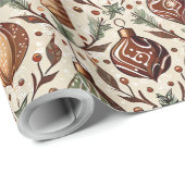 Earth Tones Christmas Pattern#12 ID1009 ラッピングペーパー (ロールコーナー)