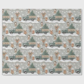 Earth Tones Christmas Pattern#2 ID1009 ラッピングペーパー (フラット)