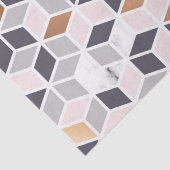 Earth tones geometric cubesパターン 薄葉紙 (詳細)