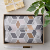 Earth tones geometric cubesパターン 薄葉紙 (ギフト)