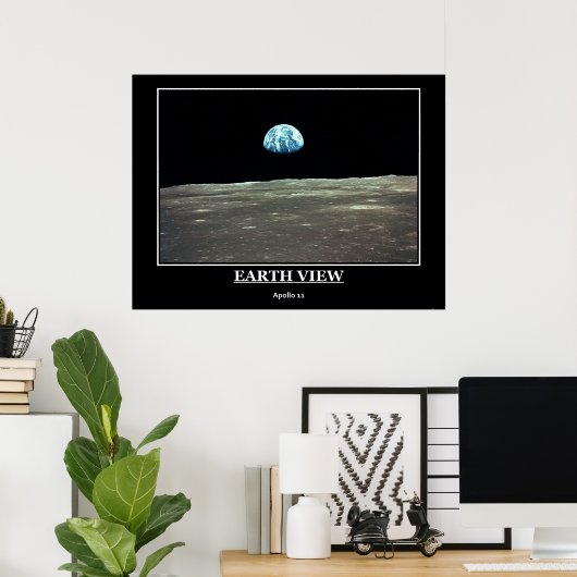 Earth View Apollo 11 ポスター (ホームオフィス)