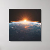 Earth View From Space | Blue Planet Astronaut キャンバスプリント (正面)