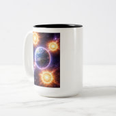 Earth with Three Suns ツートーンマグカップ (正面左)