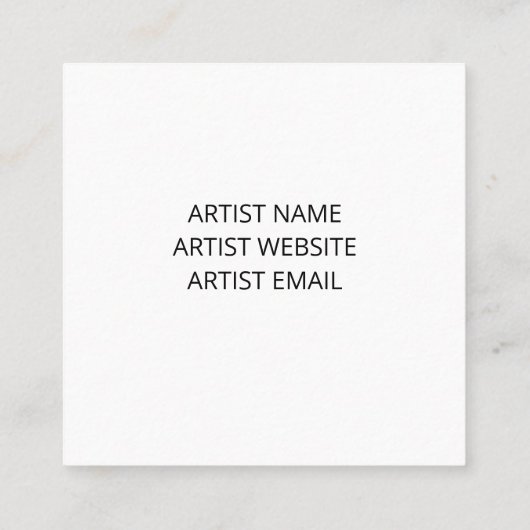 Earth Without Art Is Just Eh Painter Artist Design スクエア名刺 (裏面)