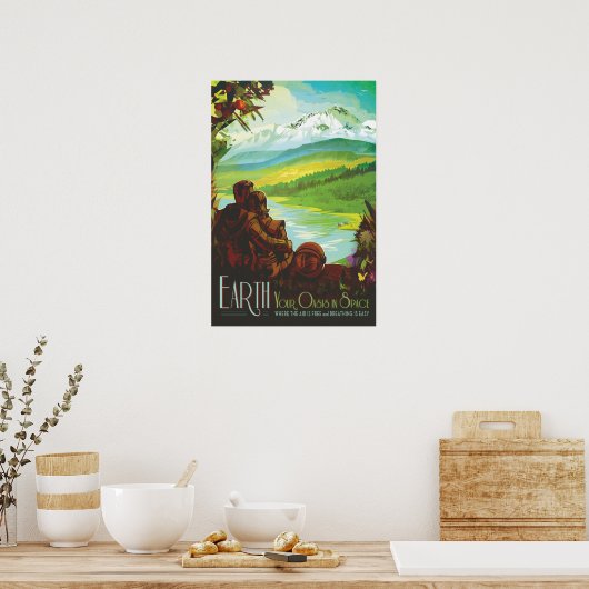 EARTH Your Oasis In宇宙NASA Visions of Future ポスター (キッチン)