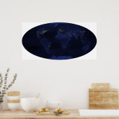 EarthÃ¯Â¿Â½s human-generated nighttime lights ポスター (キッチン)
