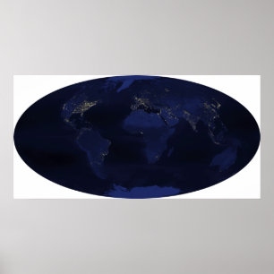 Earth�s human-generated nighttime lights ポスター
