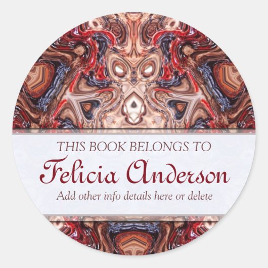 Earthalia :蔵書票ラベル ラウンドシール (正面)