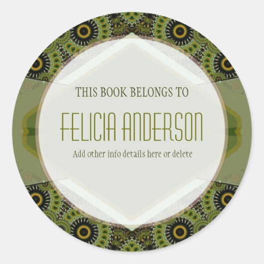 Earthalia v2 ：ラウンド蔵書票ラベル ラウンドシール (正面)