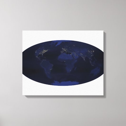EarthAnはマジで人間が生成した1/2sの夜間照明 キャンバスプリント (正面)