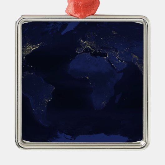 EarthAnはマジで人間が生成した1/2sの夜間照明 メタルオーナメント (正面)