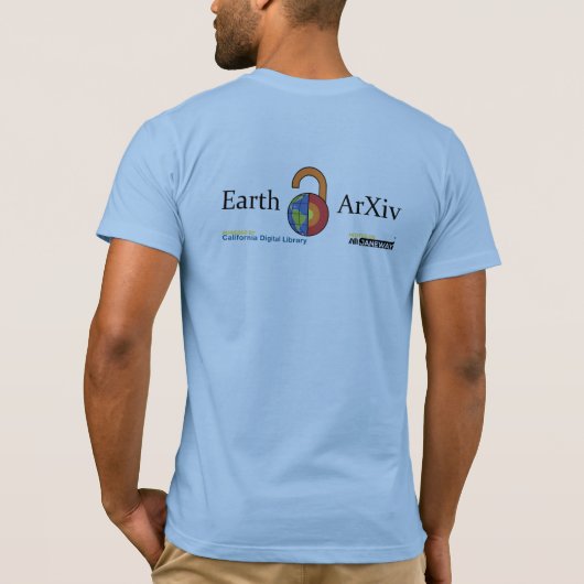 EarthArXiv淡青色T Tシャツ (裏面)