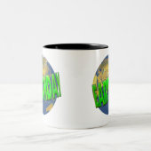 EarthdayのTシャツおよびギフト ツートーンマグカップ (中央)