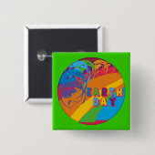 EarthdayのTシャツおよびギフト 缶バッジ (正面&裏面)