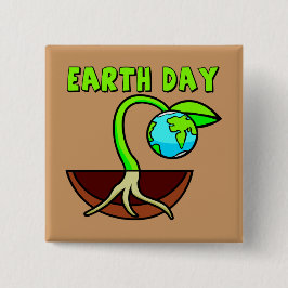 EarthdayのTシャツおよびギフト 缶バッジ
