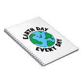 EarthDay Everyday EcoffriendlyアイコンHappy Earth Cli ノートブック (右側)