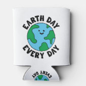 EarthDay Everyday EcoffriendlyアイコンHappy Earth Cli 缶クーラー (裏面)