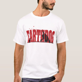 Earthdogの黒くか赤いシルエット Tシャツ