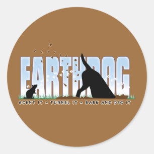 Earthdog色のデザイン ラウンドシール