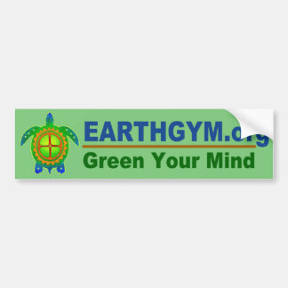 EarthGym.orgのバンパーステッカー--緑 バンパーステッカー