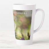 Earthlight and Healing Japanese Flowers and Poetry カフェラテマグ (右)