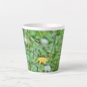 Earthlight and Healing Japanese Flowers and Poetry カフェラテマグ