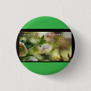 Earthlight and Healing Japanese Flowers and Poetry 缶バッジ