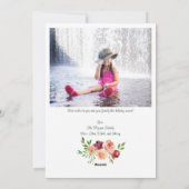 Earthly Serenity Botanical Foliage Photo シーズンカード (裏面)