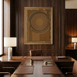 Earthly Vortex: Modern 3D Minimalist Boho Art ポスター