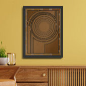 Earthly Vortex: Modern 3D Minimalist Boho Art ポスター